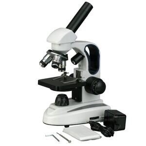AmScope M158C 40X-1000X C&F Compound Microscope with Metal Frame and Glass Lens